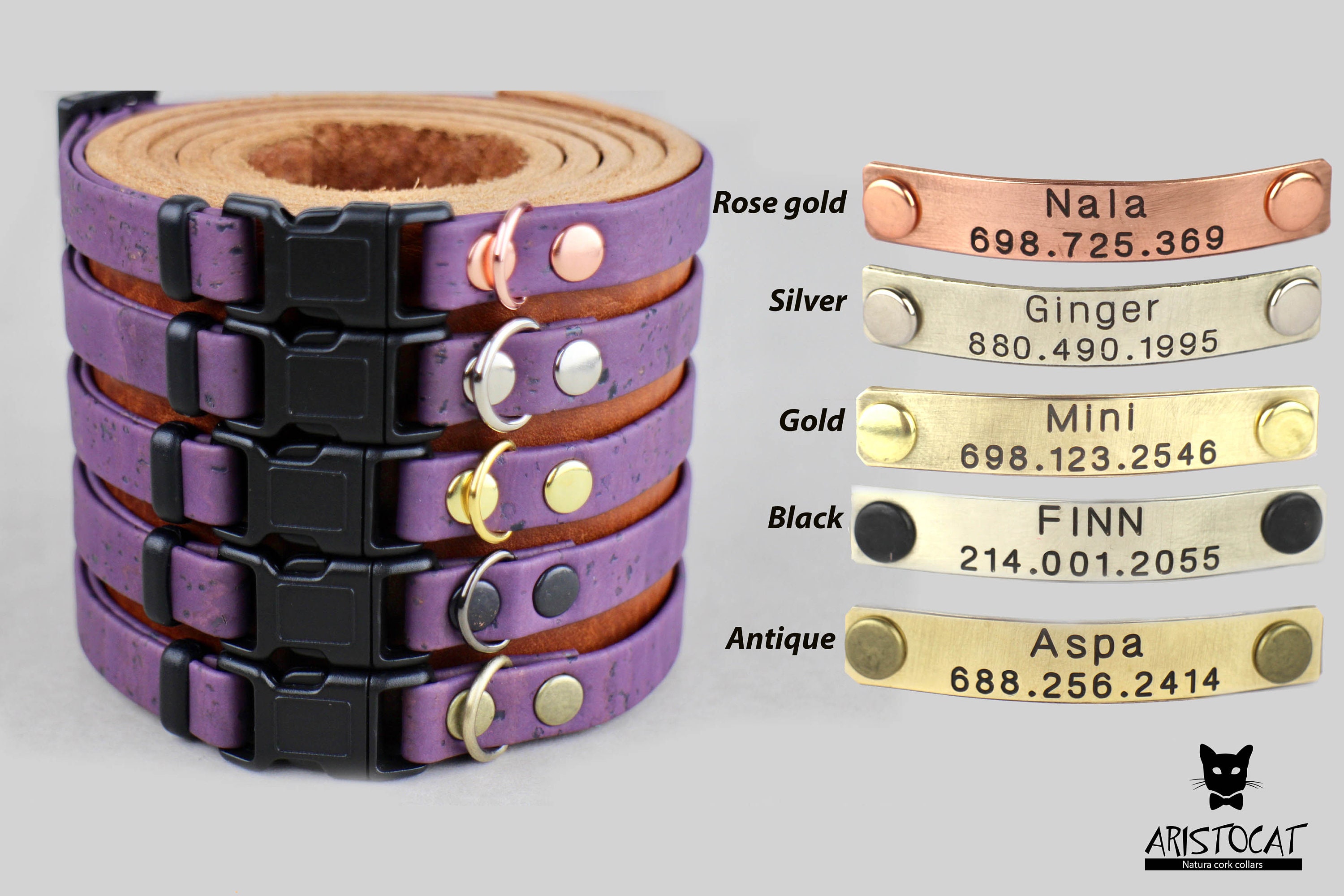 Cat Collar Cork Collar Breakaway/non Breakaway Collar Etsy