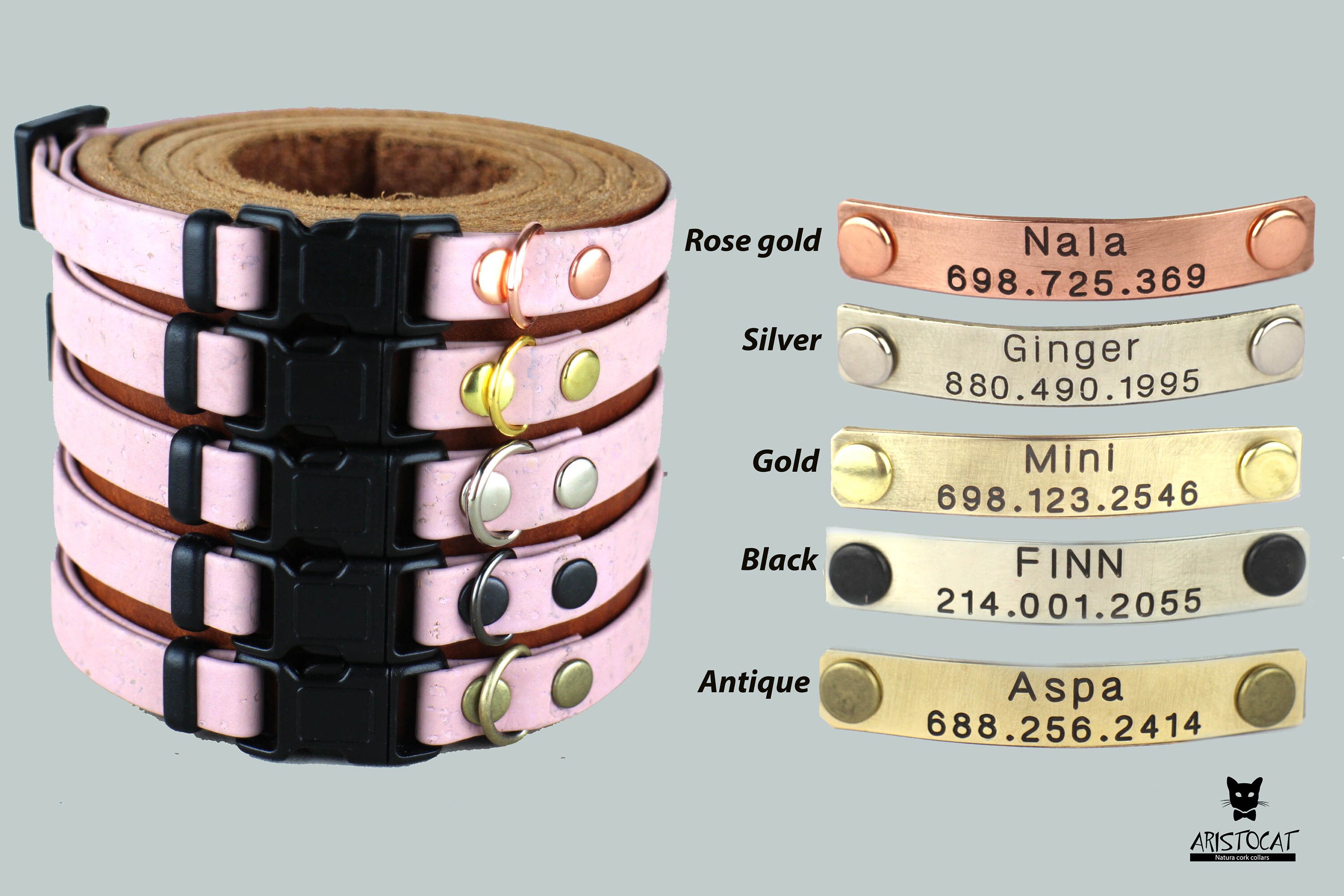 Cat Collar Cork Collar Breakaway/non Breakaway Collar Etsy