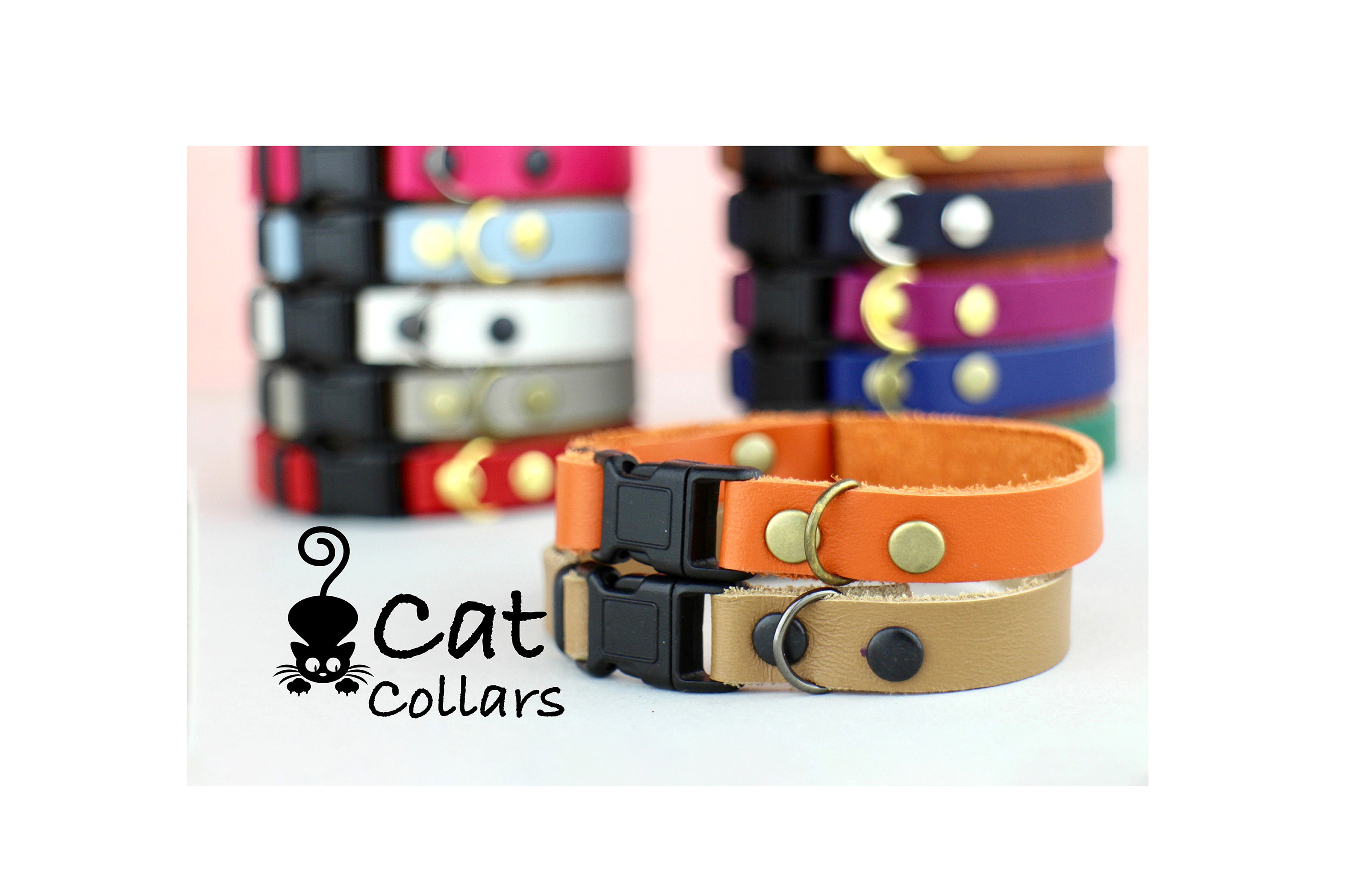 Etsy leather cat collar deals
