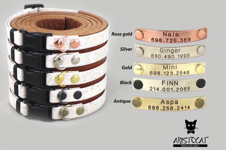 Cat Collar Cork Collar Breakaway/non Breakaway Collar Etsy