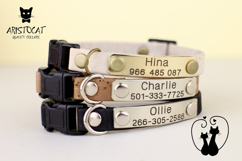 Cat Collar Cork Collar Breakaway/non Breakaway Collar Etsy