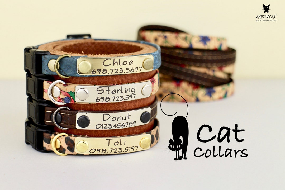 Cork Collar Breakaway Cat Collar Cat Breakawa Collar Etsy Canada