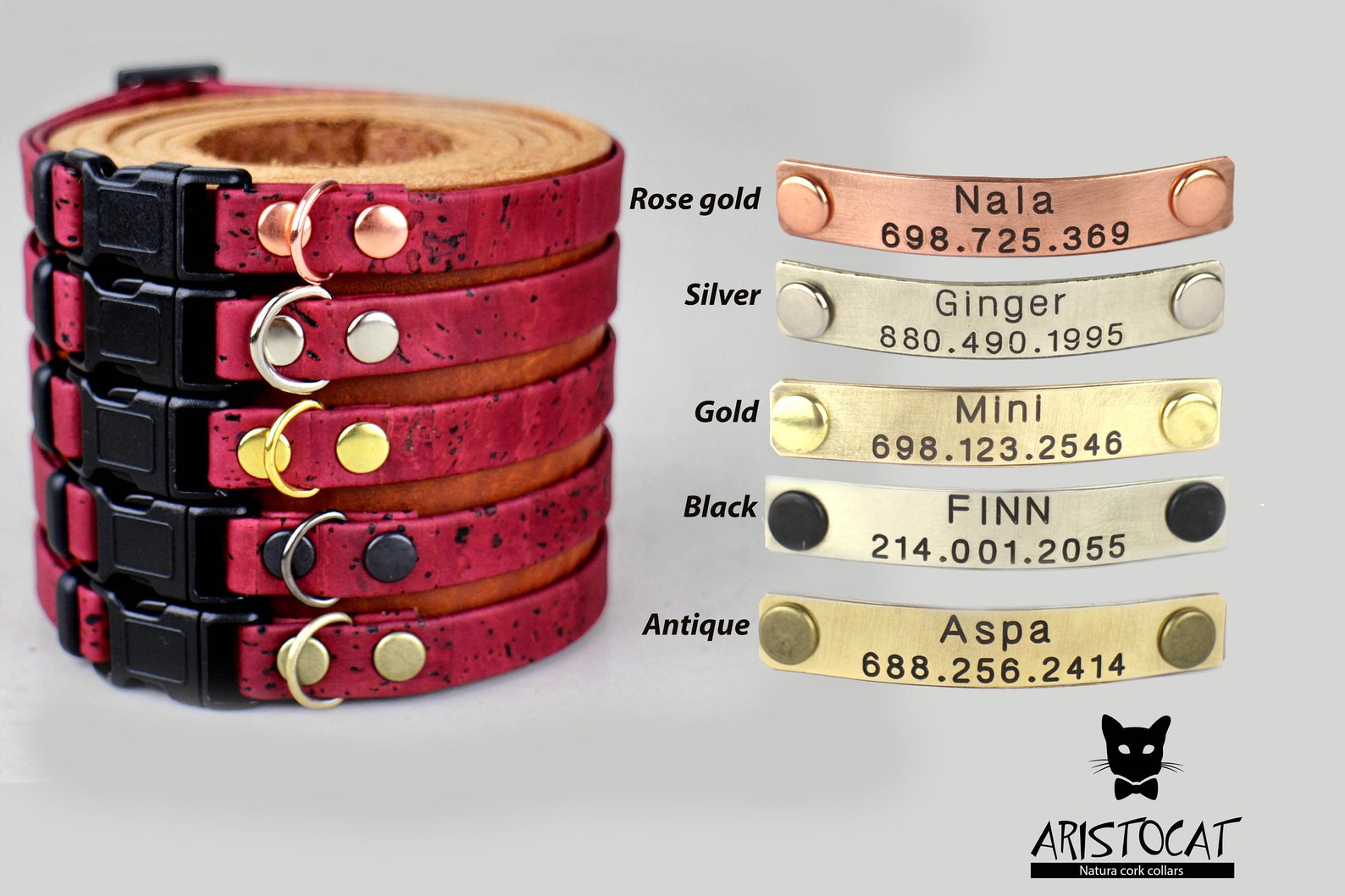 Cat Collar Cork Collar Breakaway/non Breakaway Collar Etsy