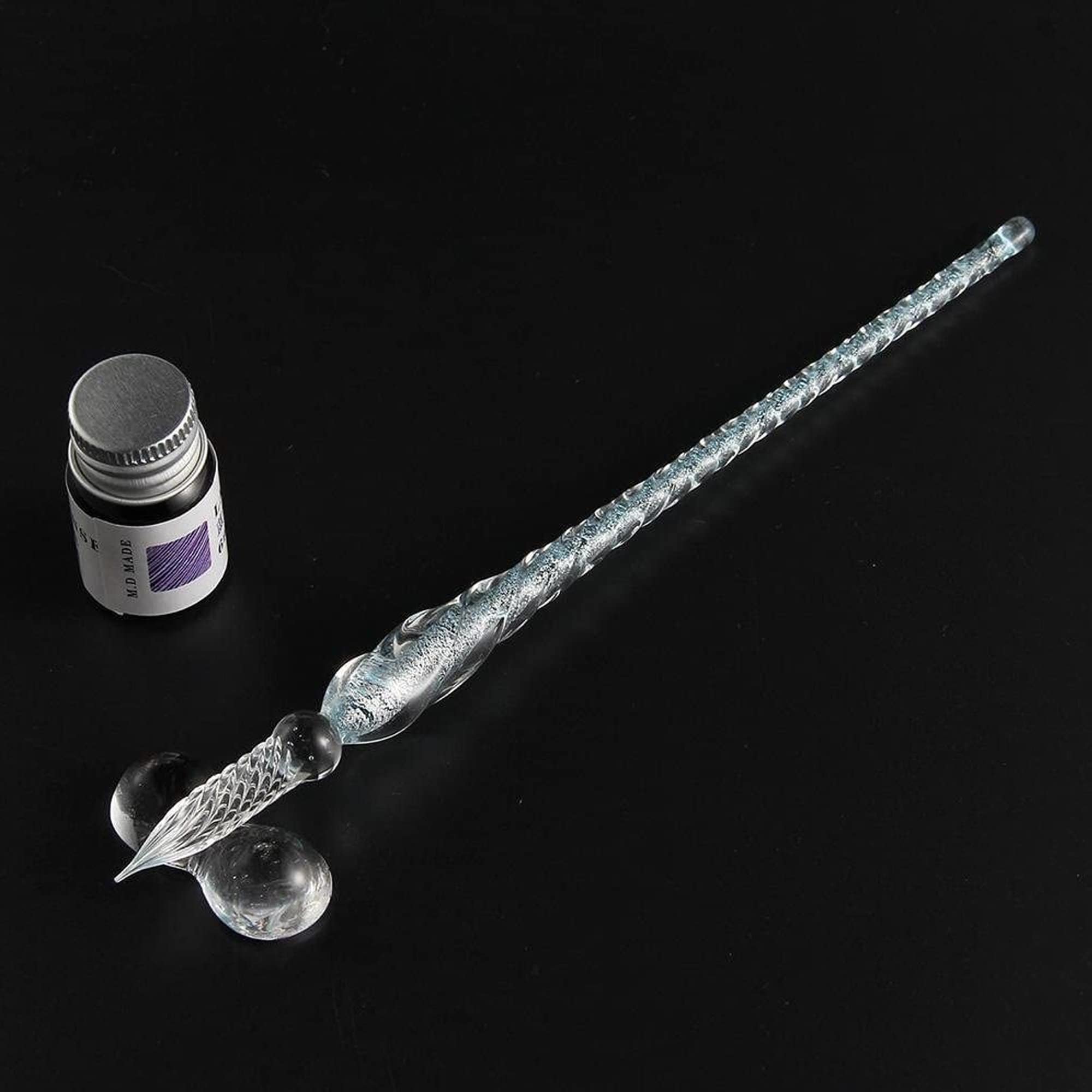 Glass Dip Pen Set Vintage Handmade Glass Signature Pen Elegant Etsy