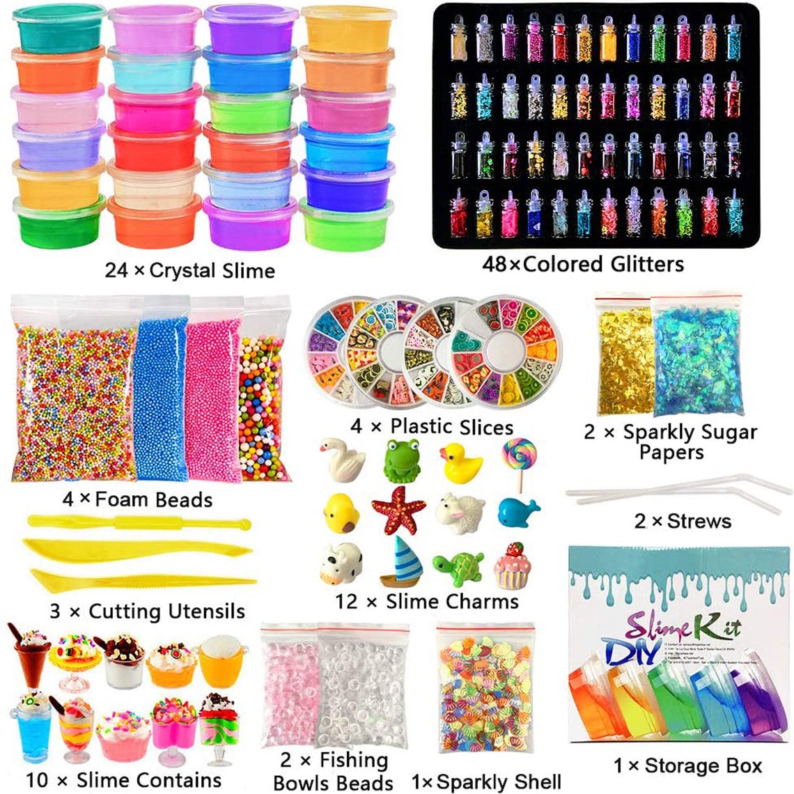Slime shop 113 Pcs Slime supplies Kit DIY Slime Making Etsy
