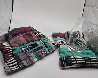 Left over fabric coasters