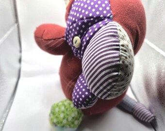 Recycled t-shirt elephant plushes