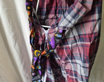 Child sized dress made from a men's shirt