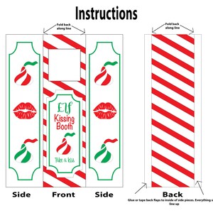 Kissing Booth Easy Elf Prop Printable Instant Download Digital File PDF ...