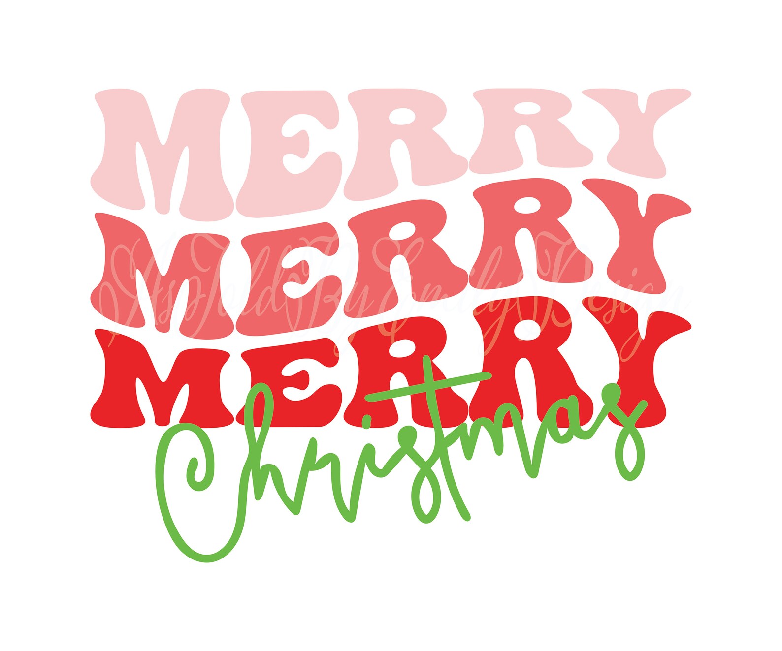 Merry Merry Merry Christmas SVG PNG Cricut Die Cut File - Etsy