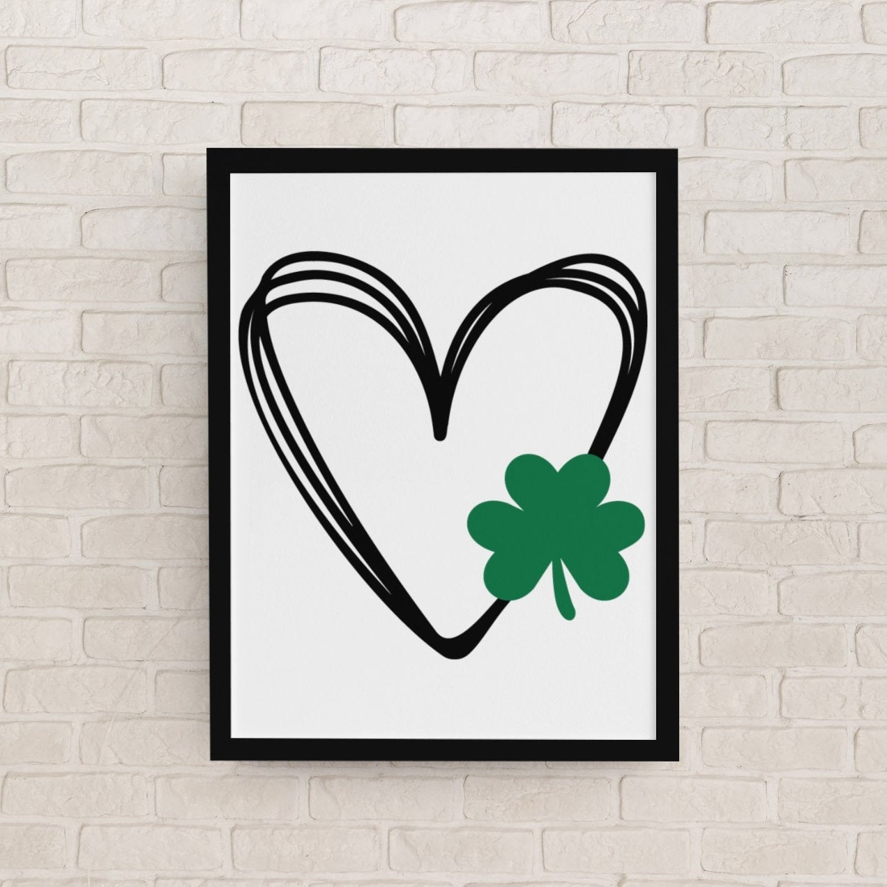 Shamrock Heart SVG Instant Digital Download Cut File | Etsy