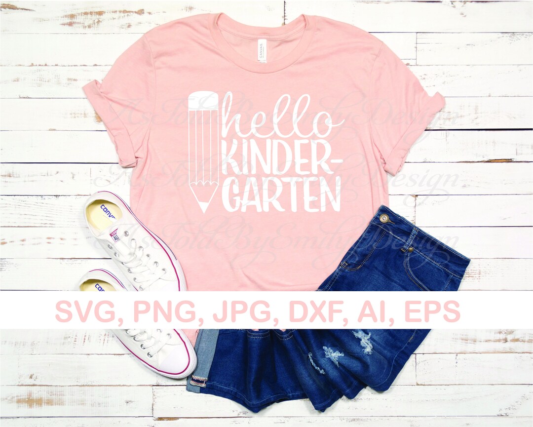 Hello Kindergarten SVG PNG Cricut Digital Die Cut File DIY Gift for ...
