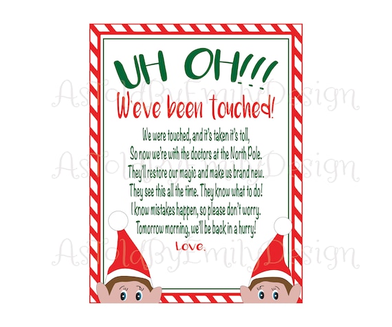 Touched Elf Letter Idea Instant Download to Print PDF PNG - Etsy