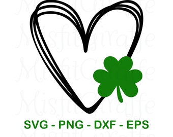 Shamrock Heart SVG Instant Digital Download Cut File