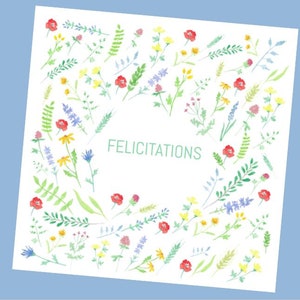 Carte Félicitations Prairie