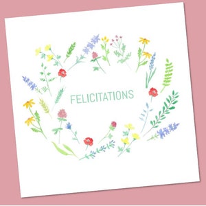 Carte Félicitations - Rosace