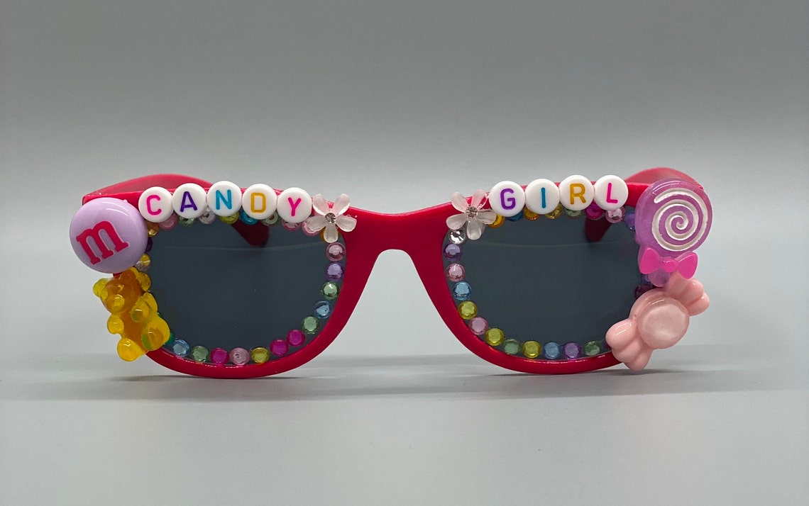 Custom Candy Girl Kids Sunglasses With Candy Charms and Etsy
