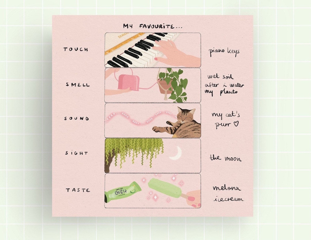 Five Senses - 14,8cm Square Art Print - Etsy