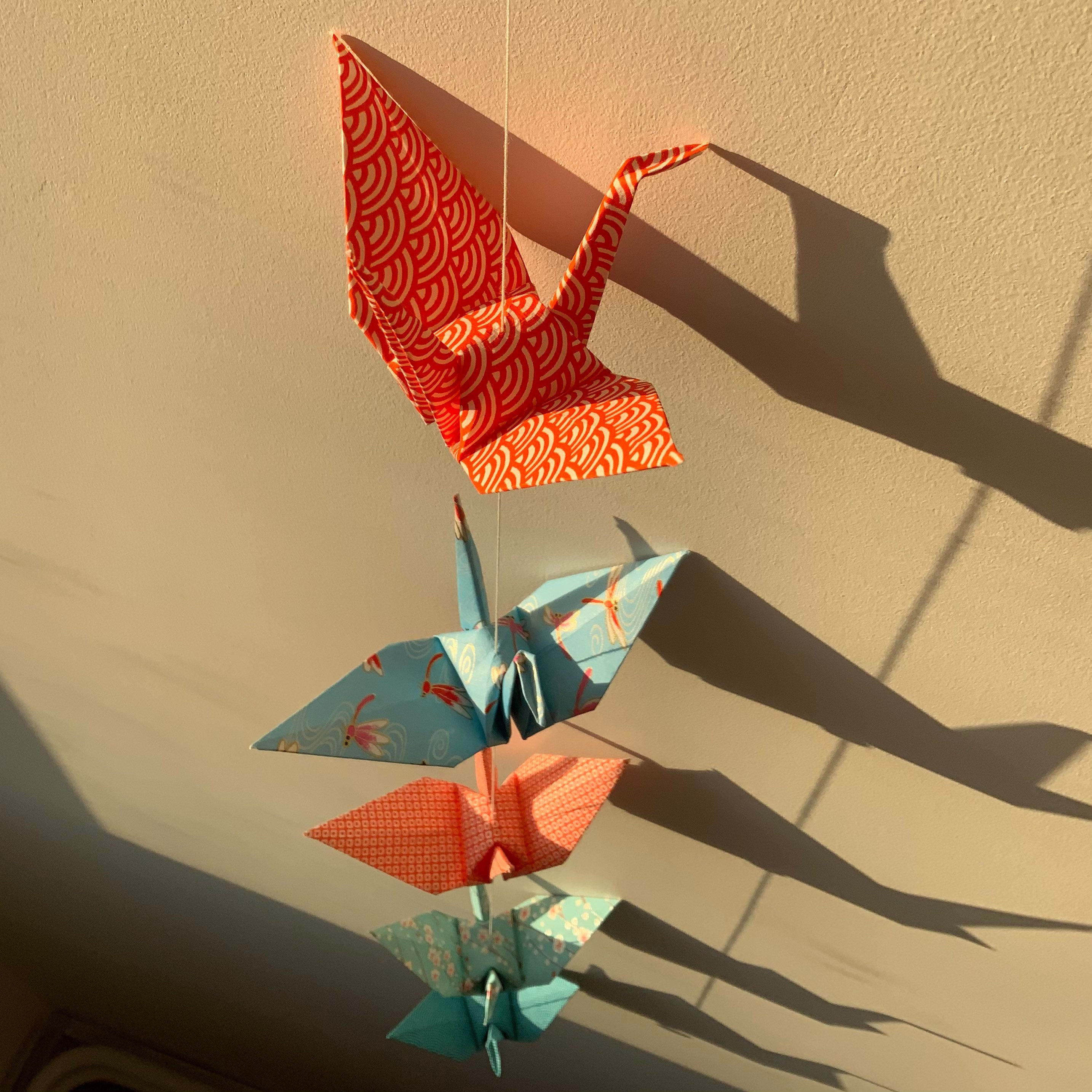 Summer Sunset Garland Origami Crane Garland Made With Etsy