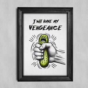 Lustiges Gurke Art Print, Skurriles Gherkin Küche Home Dekor Poster
