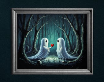 Ghost Lovers Art Print: Gothic Dark Romantic Home Décor - Etsy