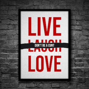 Funny Rude Sarcastic Art Print: Eclectic Home Office Decor