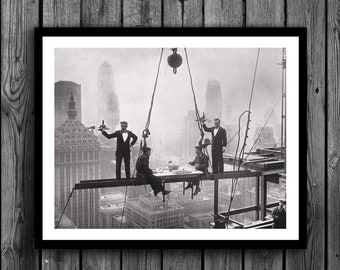 Vintage New York City Photo Dining at Waldorf Astoria Funny Weird Old Iconic Photo 1930 Fun Kitchen Art Print