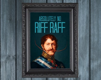 No Riff Raff Funny Vintage Portrait Art Print