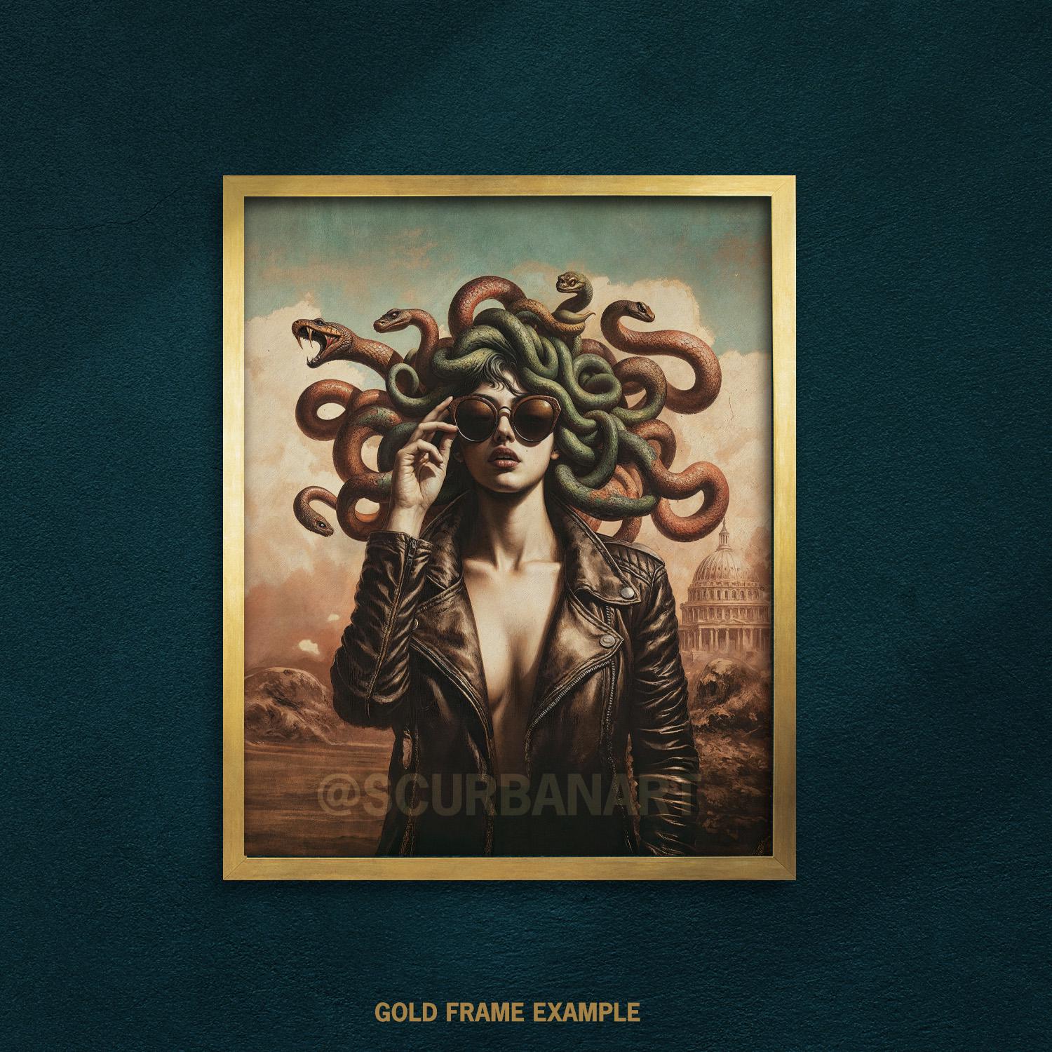 Medusa Art Print: Gothic Retro Greek Mythology Snake Alt Wall 