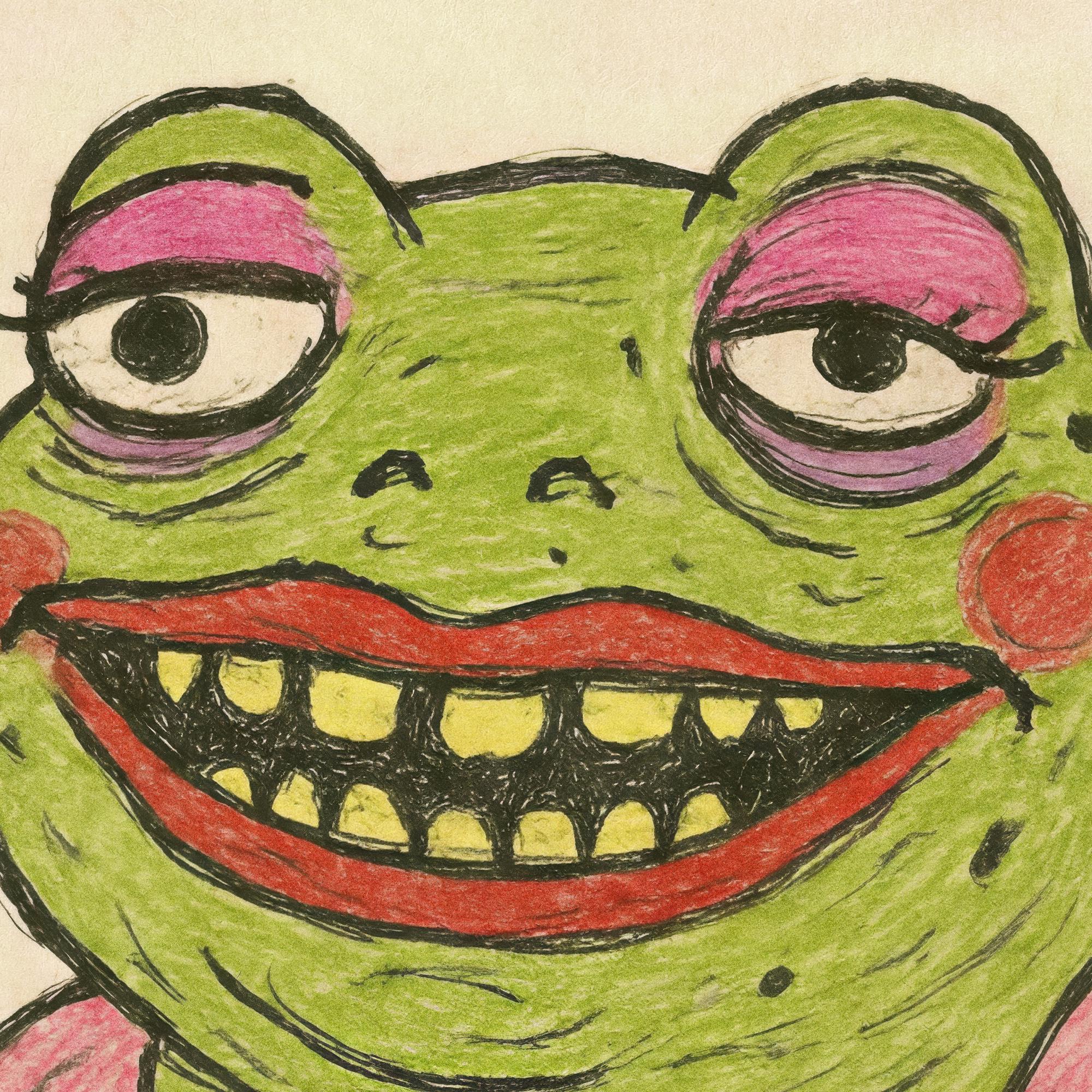 Funny Frog Art Print: Ugly Toad Drawing Silly Bathroom Décor - Etsy