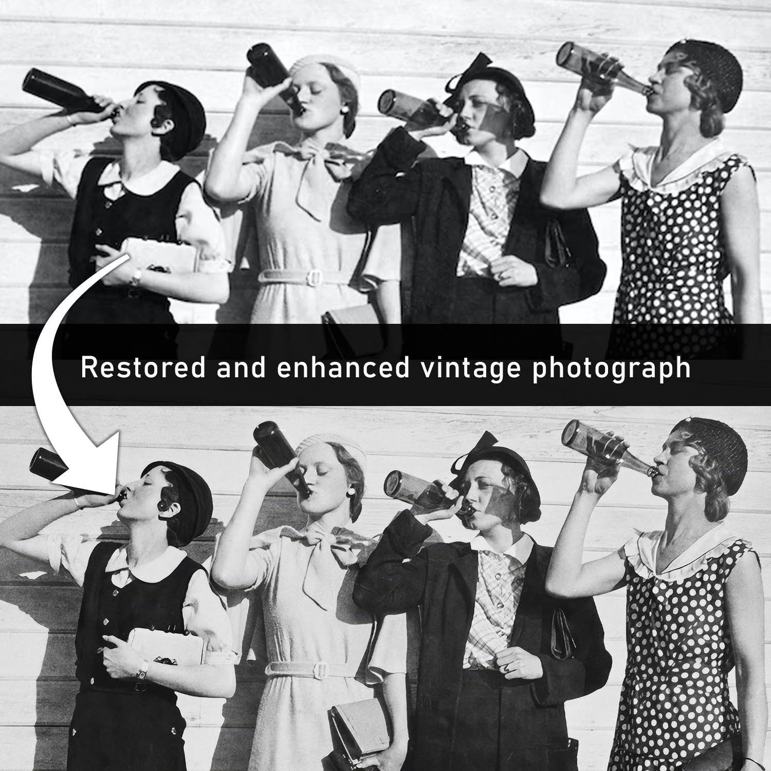 Vintage fotoafdruk meisjes drinken vintage: jaren 1920 Prohibition Art -  Etsy België, image size:1500x1500