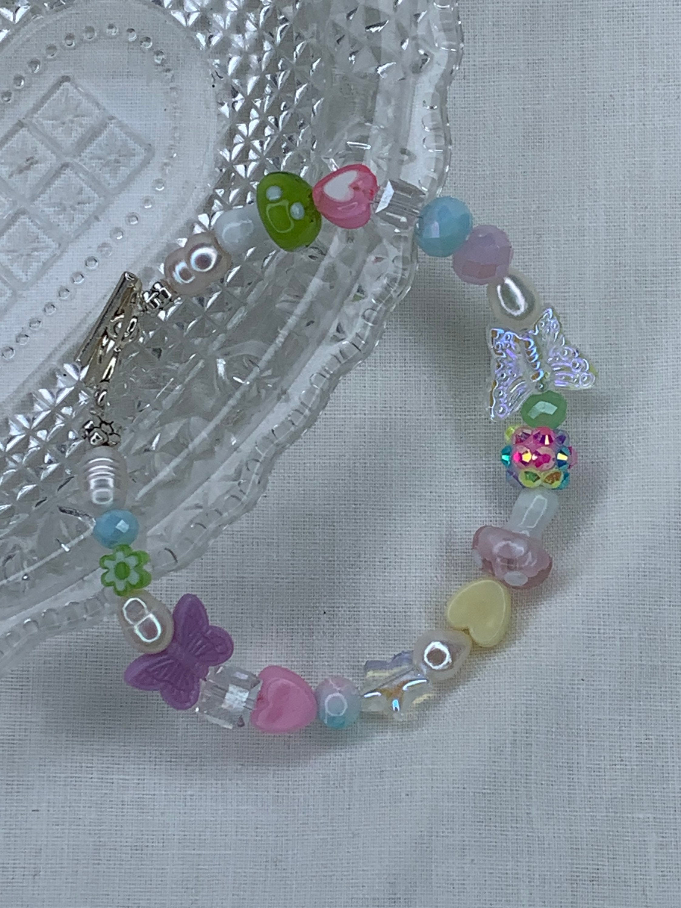 Pastel Fairy Beaded Freshwater Pearl and Glass Bracelet - Etsy UK