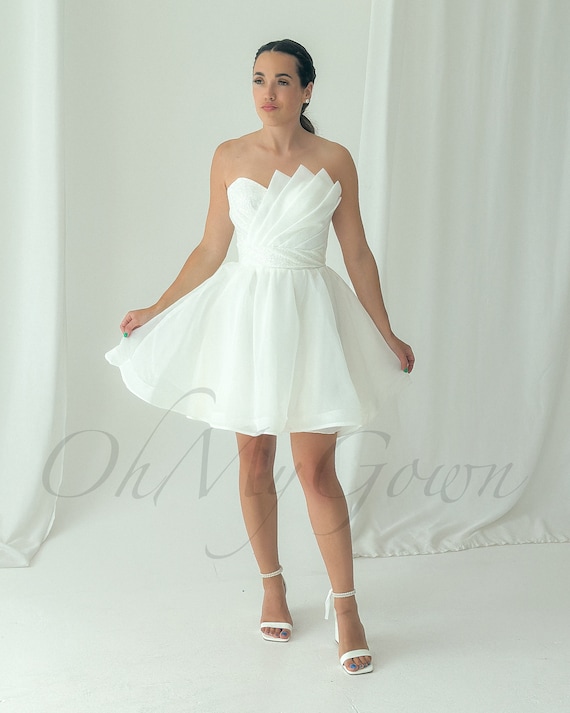 Cheap knee length wedding dresses hot sale