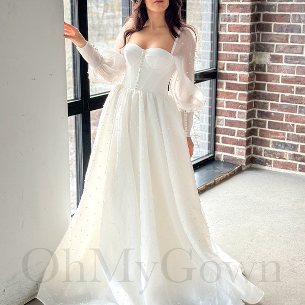 Pearl Wedding Dress - Etsy
