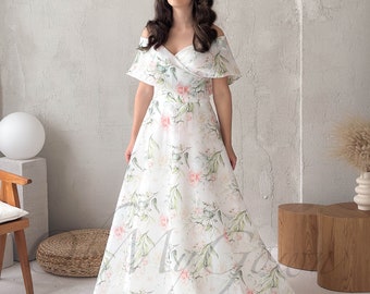 EN STOCK ! Robe de mariée à fleurs, Robe de mariée bohème, Robe de mariée à épaules dénudées, Robe de mariée à fleurs, Robes de mariée modernes