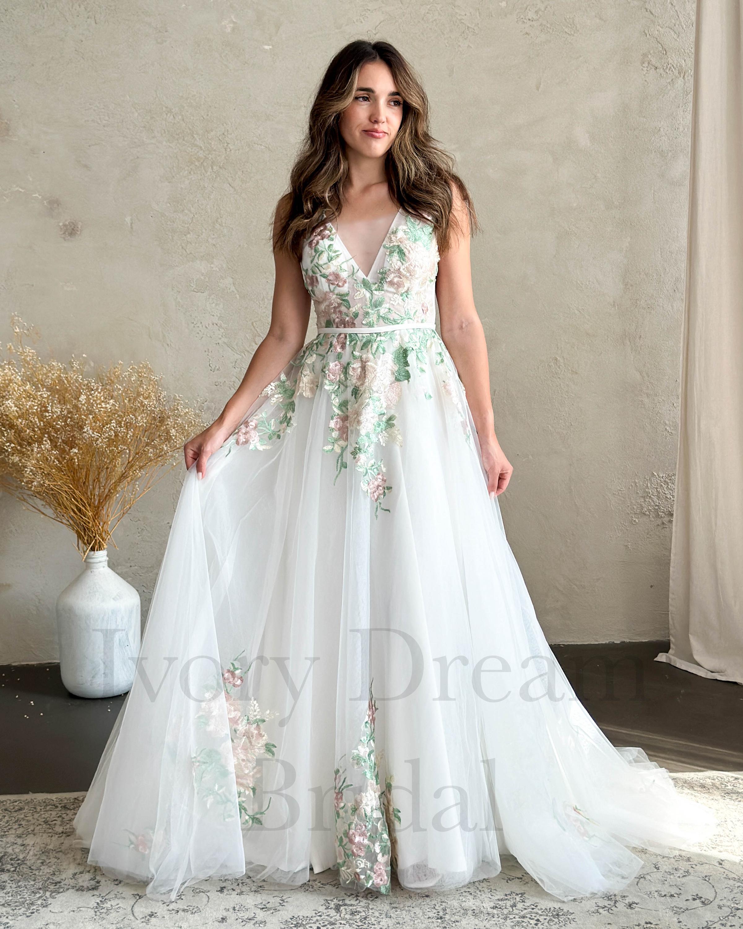 Floral Evening Dress Etsy UK