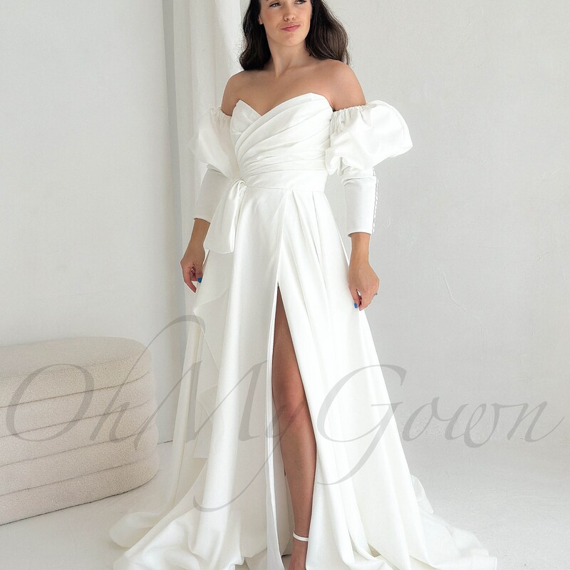 A Line Wedding Dress - Etsy