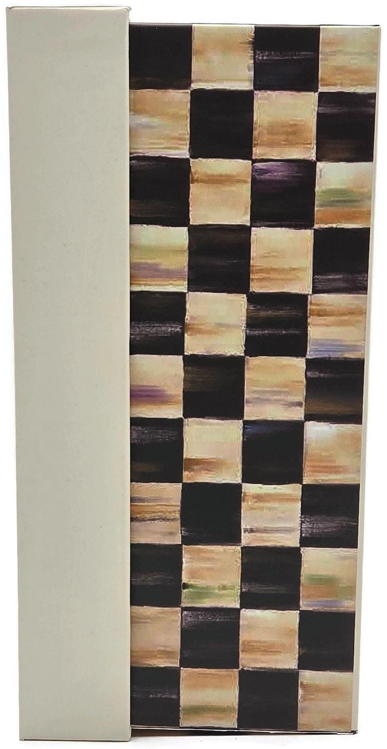 Juego de pesas para servilletas y palillos de dientes con forma de huevo, diseño de conejito azul a cuadros Royal Check de Mackenzie Childs imagen 14