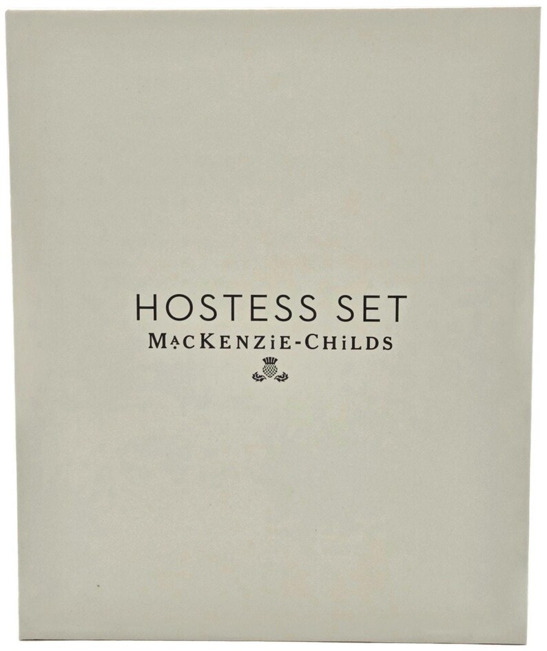 Juego de pesas para servilletas y palillos de dientes con forma de huevo, diseño de conejito azul a cuadros Royal Check de Mackenzie Childs imagen 12