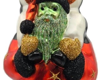 Adorno de Halloween de Patricia Breen: Llévame a Santa FrankenSanta y Drácula Jr.