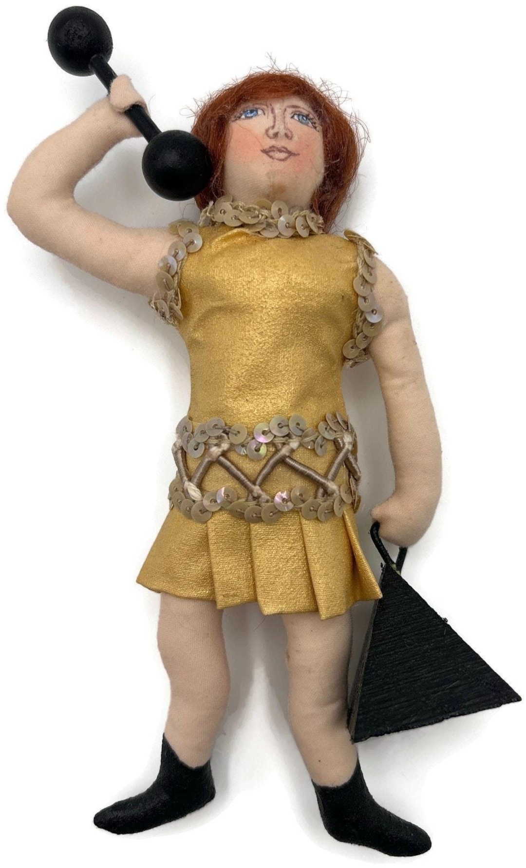Gladys Boalt Circus Female Weight Lifter Handmade Fabric Christmas Tree ...