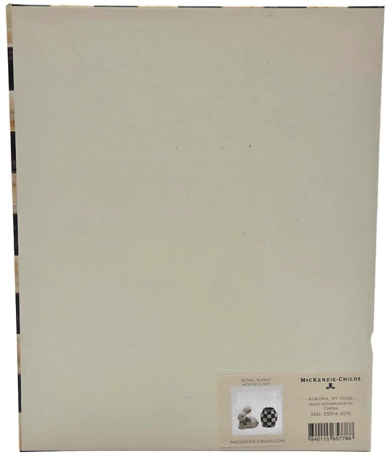 Juego de pesas para servilletas y palillos de dientes con forma de huevo, diseño de conejito azul a cuadros Royal Check de Mackenzie Childs imagen 15