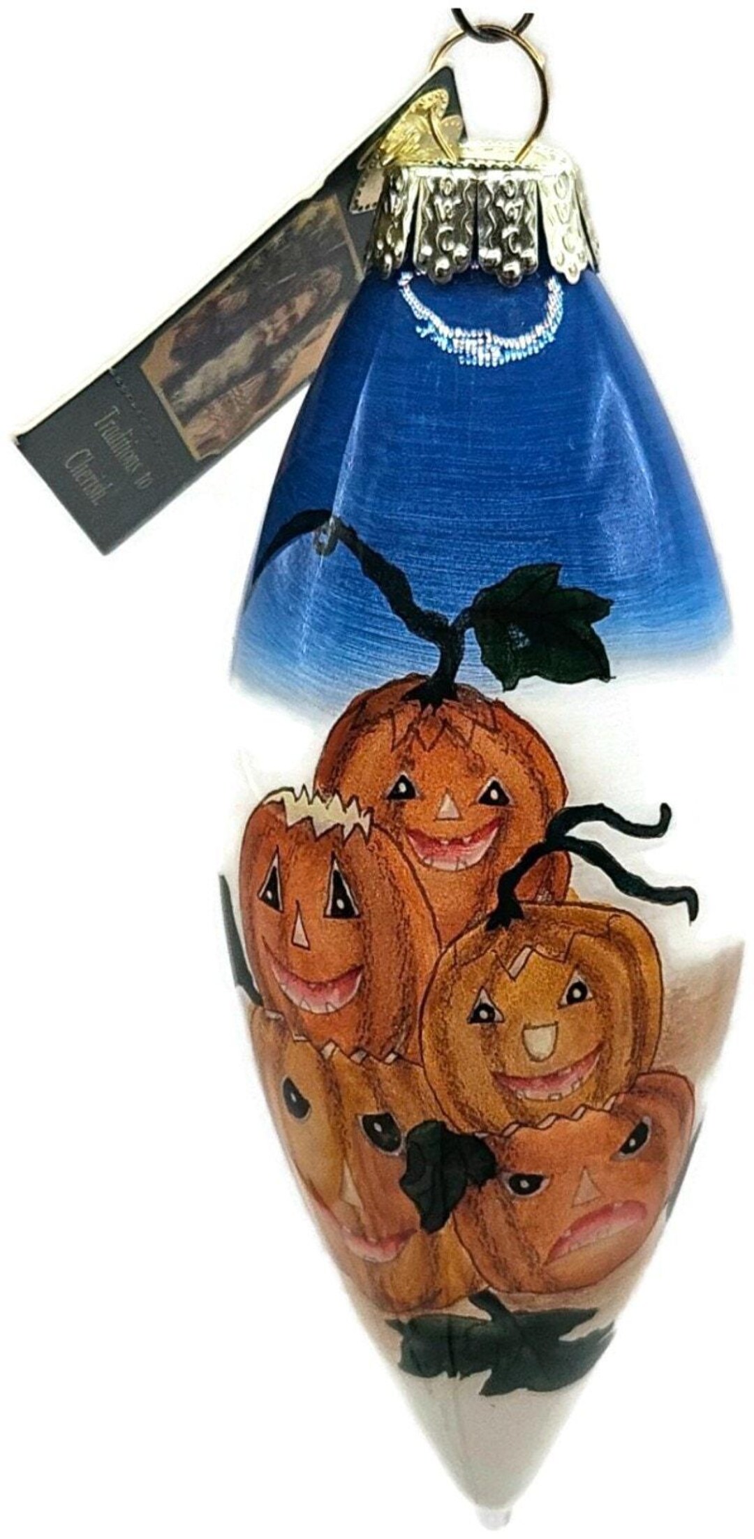 Inside Art Hand Painted Pumpkins Halloween Ornament Old World Christmas