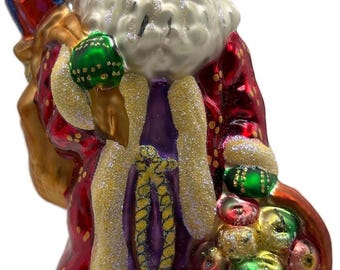 Adorno navideño de Papá Noel de Christopher Radko Longaberger 99-LON-01