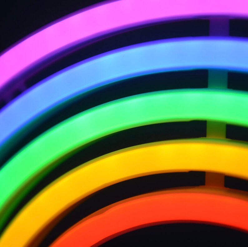 Rainbow Neon Sign Lights Wall Home Decoration Light Lamp for Etsy