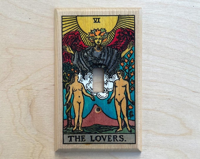 Hand Painted Tarot Card Light Switch Cover the Lovers VI Etsy