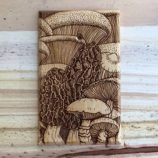 Blank mushroom wall plate - blank outlet/switch cover