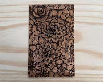 Blank succulent light switch cover - blank botanical outlet/switch cover