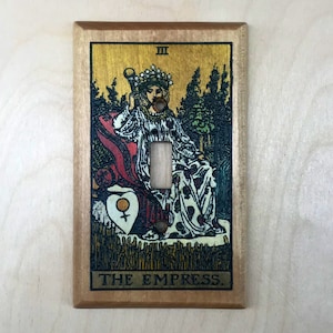 Hand painted tarot card light switch cover - The Empress lightswitch cover plate