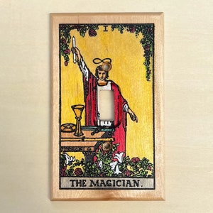 Couvercle d'interrupteur pour carte de tarot peint à la main - Plaque de protection pour interrupteur The Magician